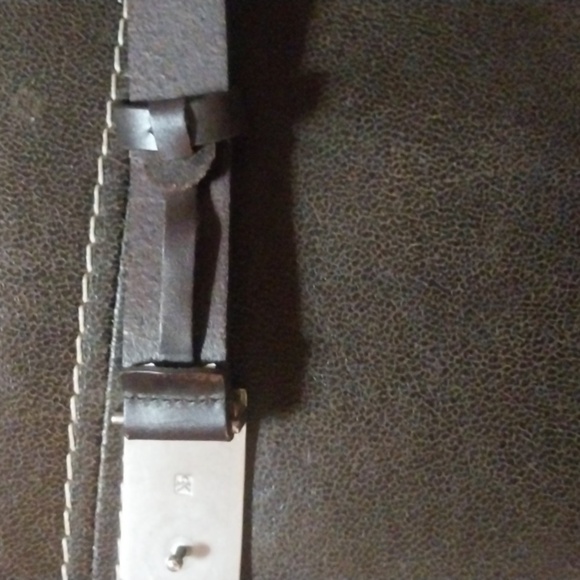 CALVIN KLEIN LADIES BROWN LEATHER BELT SIZE 34 - Picture 5 of 8